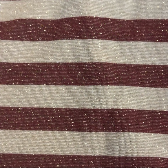 ❤️2/$15 or 3/$21❤️Loft Horizontal Striped Metallic L/S Turtleneck Top, Size XL - Picture 4 of 7